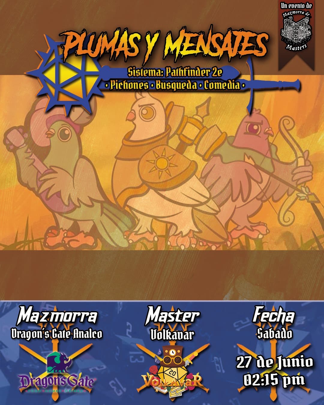 Plumas y Mensajes RPG Junio